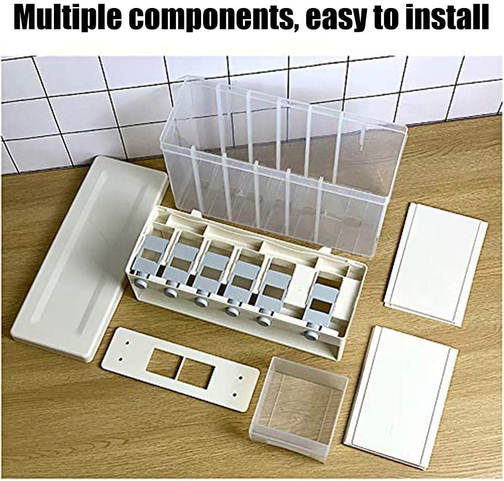 Cereal Food Dispenser – Jeni 6-Grid Wall Mounted 12L